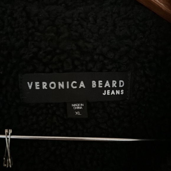 Veronica beard denim and shearling moto jacket - Picture 2 of 4